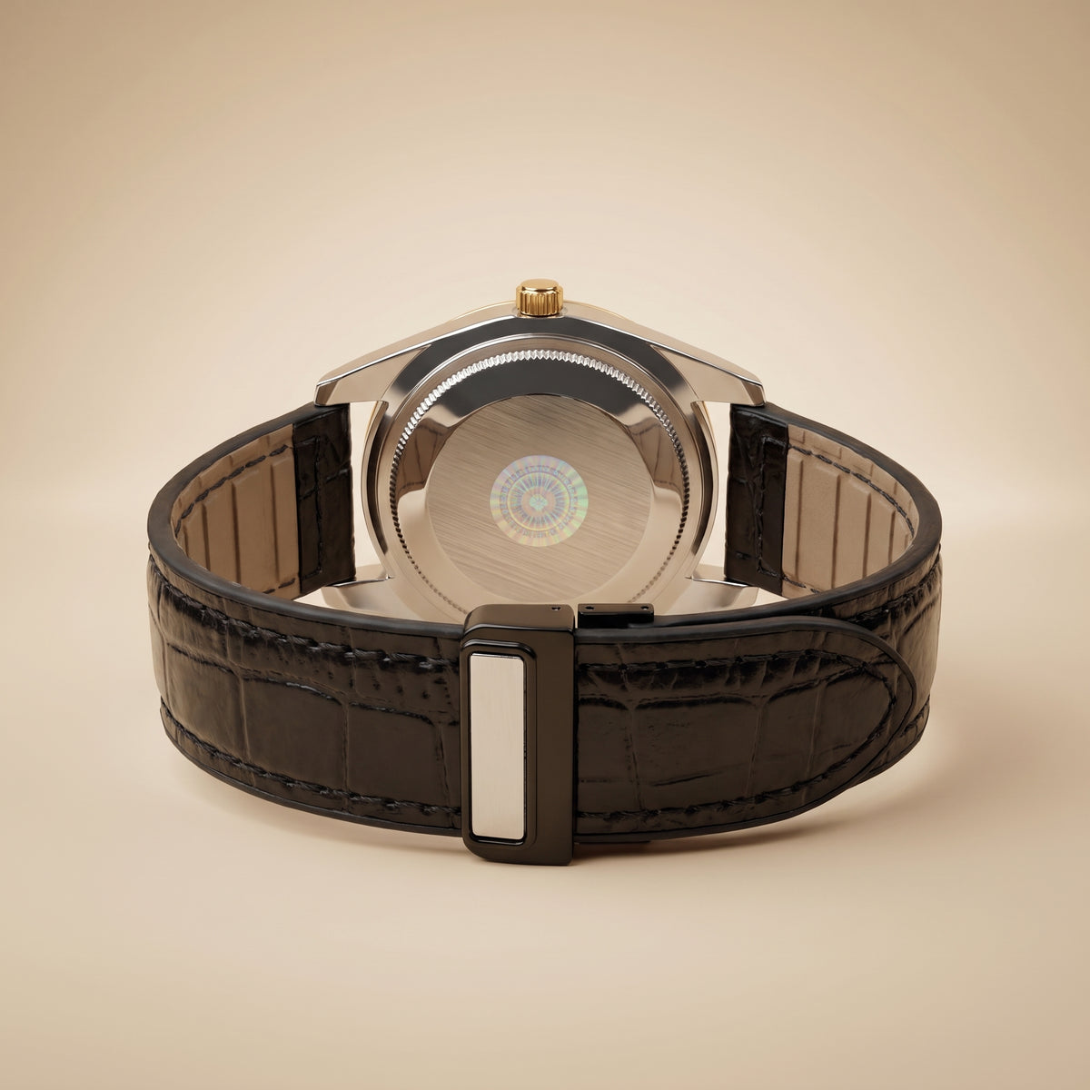 Men's Luxury Gold Watch with Black Leather Strap | ZOVA